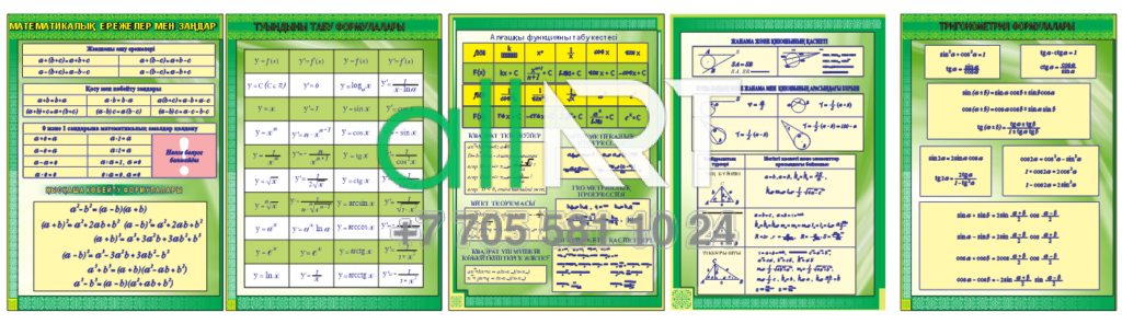 Для кабинета математики с алгебраическими формулами / Алгебралық формулалары бар математика кабинеті үшін [CDR]