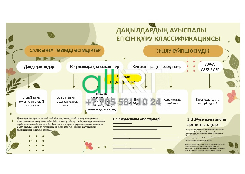 Стенд ДАҚЫЛДАРДЫҢ АУЫСПАЛЫ ЕГІСІН ҚҰРУ КЛАССИФИКАЦИЯСЫ [CDR]