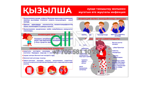 Қазақша қызылша туралы Стенд, Стенд про корь на казахском [CDR]