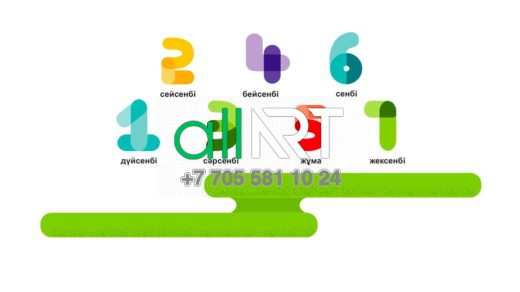Стенд Апта күндерімен бірге сандар векторда, Цифры с день недели в векторе Стенд [CDR]