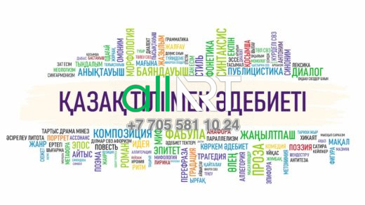 Қазақ тілі мен әдебиеті бойынша сөздерден тұратын стенд, векторда , Стенд из слов по казахскому языку и литературе в векторе [CDR]