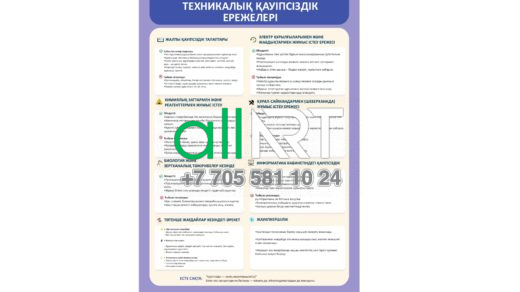 Жоғары сыныптарға арналған техника қауіпсіздігі стенді, векторда , Стенд по технике безопасности для старших классов в векторе [CDR]