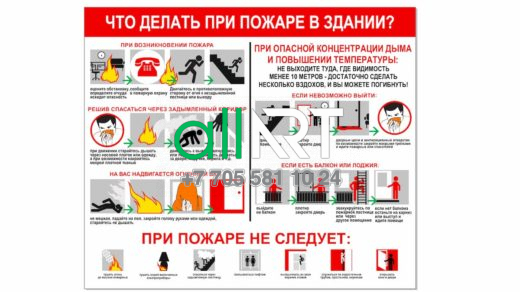 Өрт кезінде ғимаратта не істеу керек жадынамасы / Памятка «Что делать при пожаре в здании» [CDR]